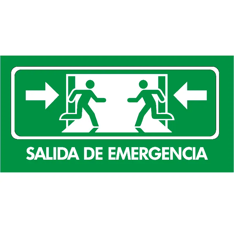 Salida de emergencia, 20x40 cm